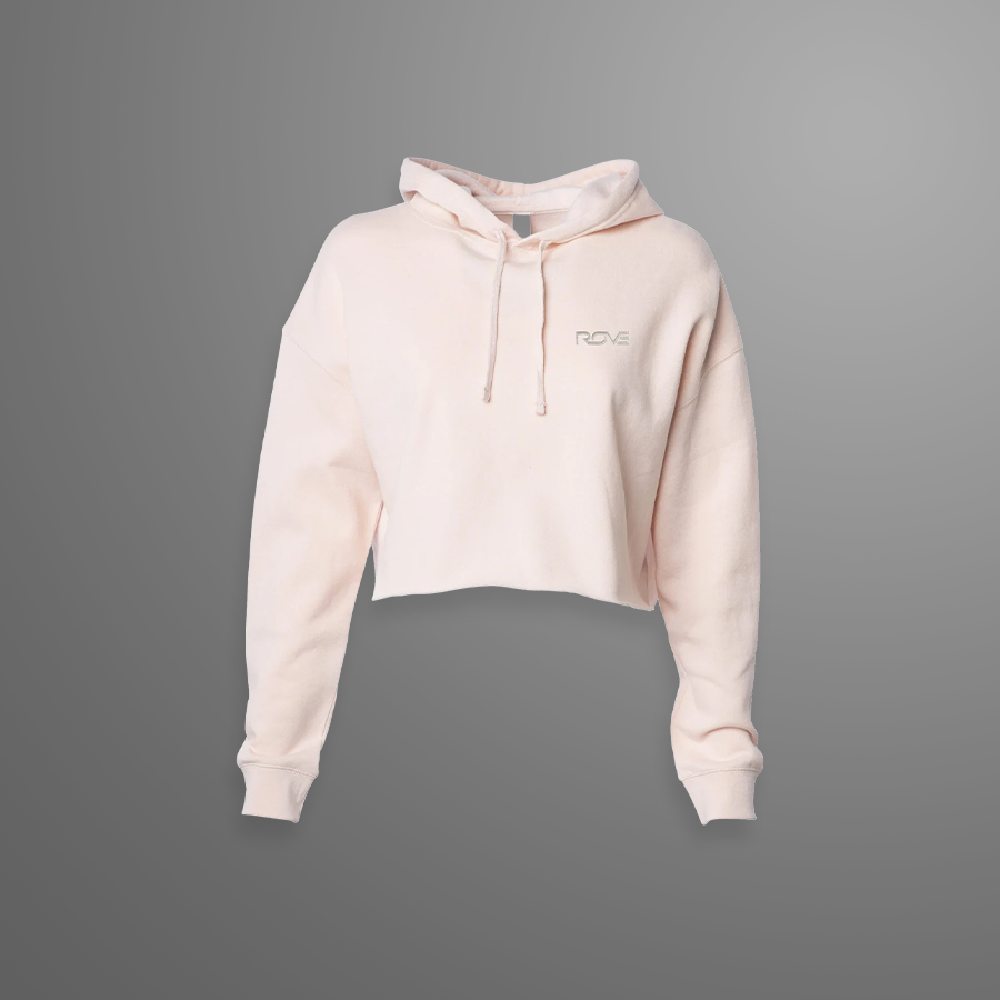 ROVE // 3D CHROME LOGO CROP HOODIE