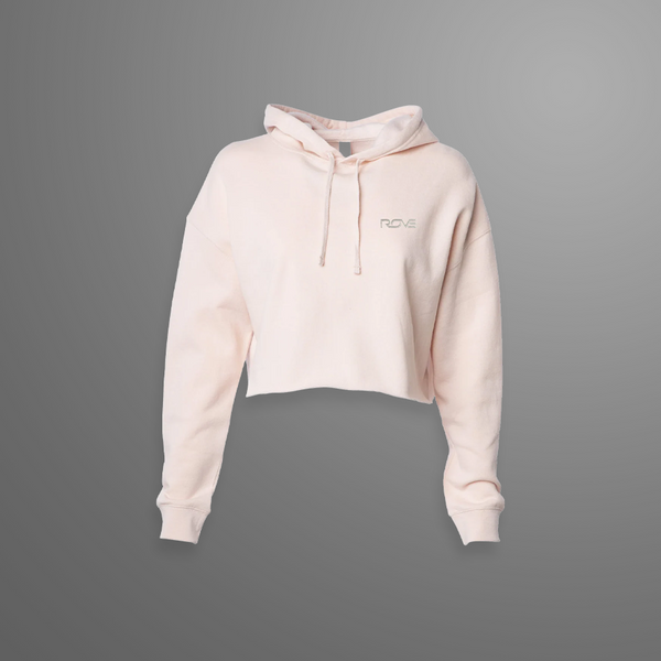 ROVE // 3D CHROME LOGO CROP HOODIE