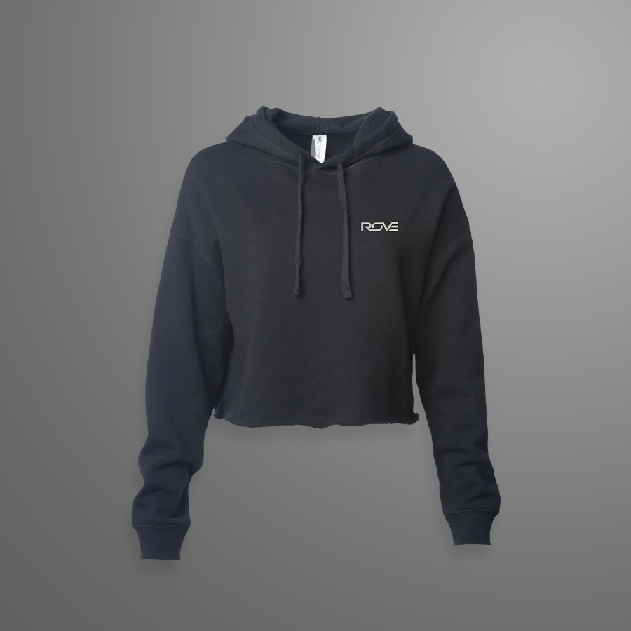 ROVE // 3D CHROME LOGO CROP HOODIE