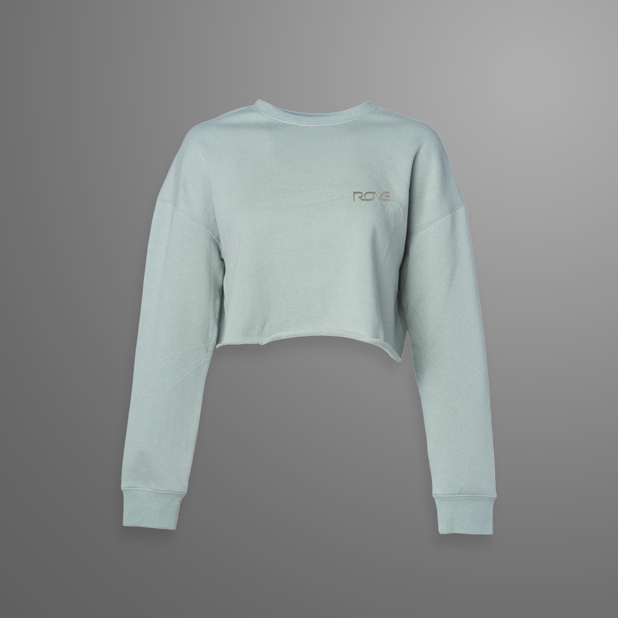 ROVE // 3D CHROME LOGO CROP CREWNECK